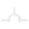 Ekena Millwork Ericson Architectural Grade PVC Gable Bracket, 96"W x 48"H x 6"D x 6"F, 12/12 Pitch GBP096X48X0606ERI00 - alternate 3
